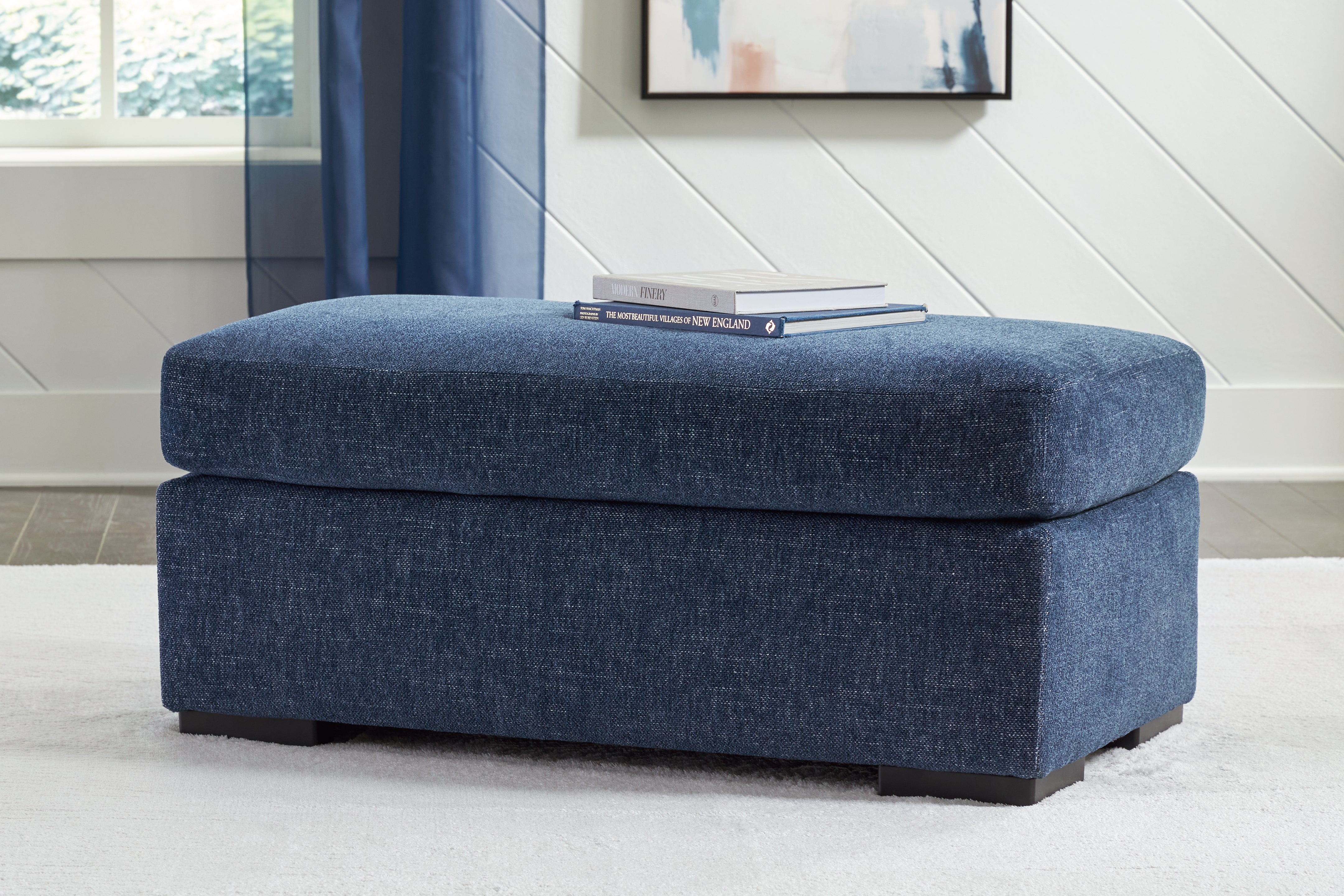 Tampa Furniture Outlet Lutz - Ashley Furniture - Evansley Living Room - Ottoman / Navy - 5450214
