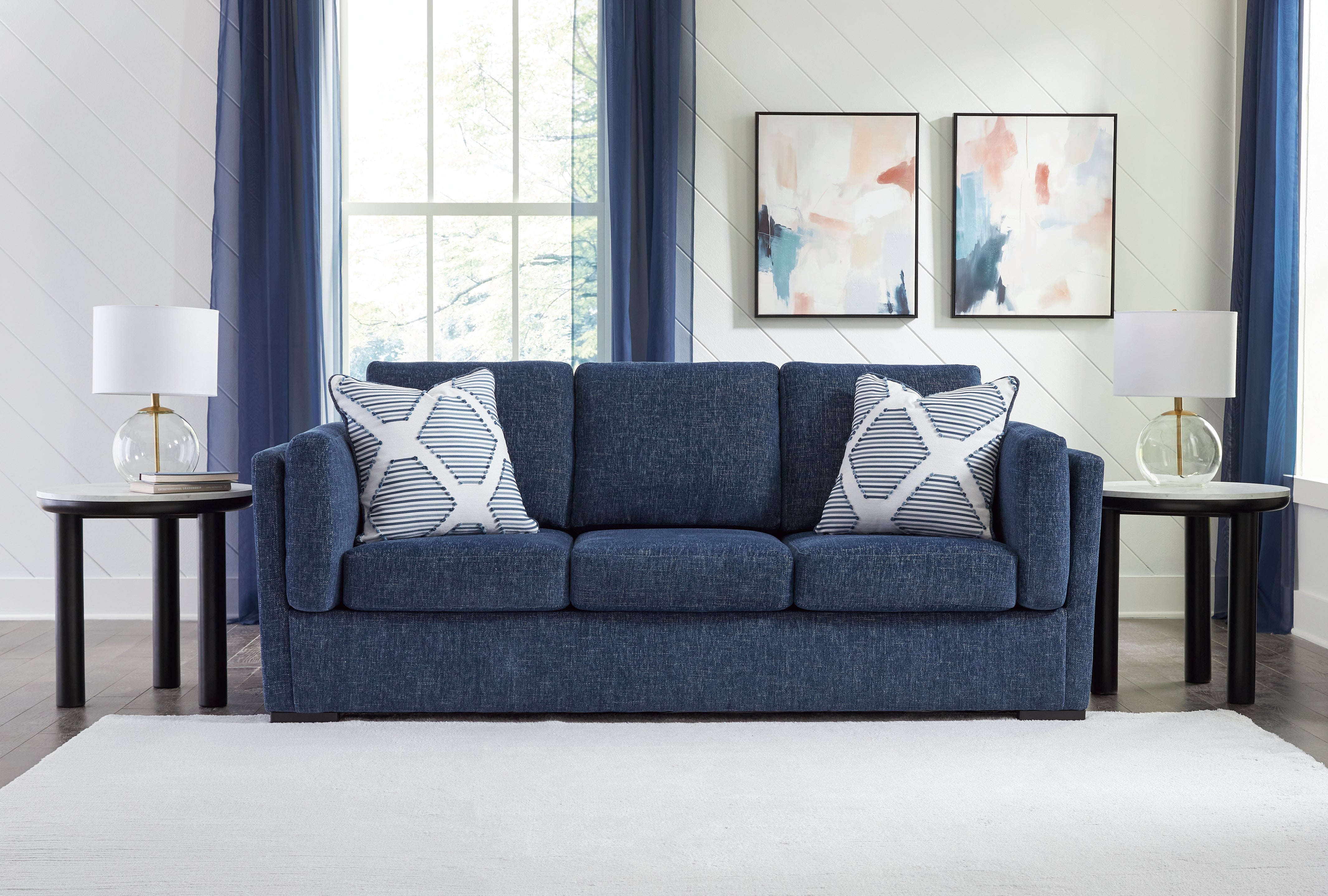 Tampa Furniture Outlet Lutz - Ashley Furniture - Evansley Living Room - Sofa / Navy - 5450238