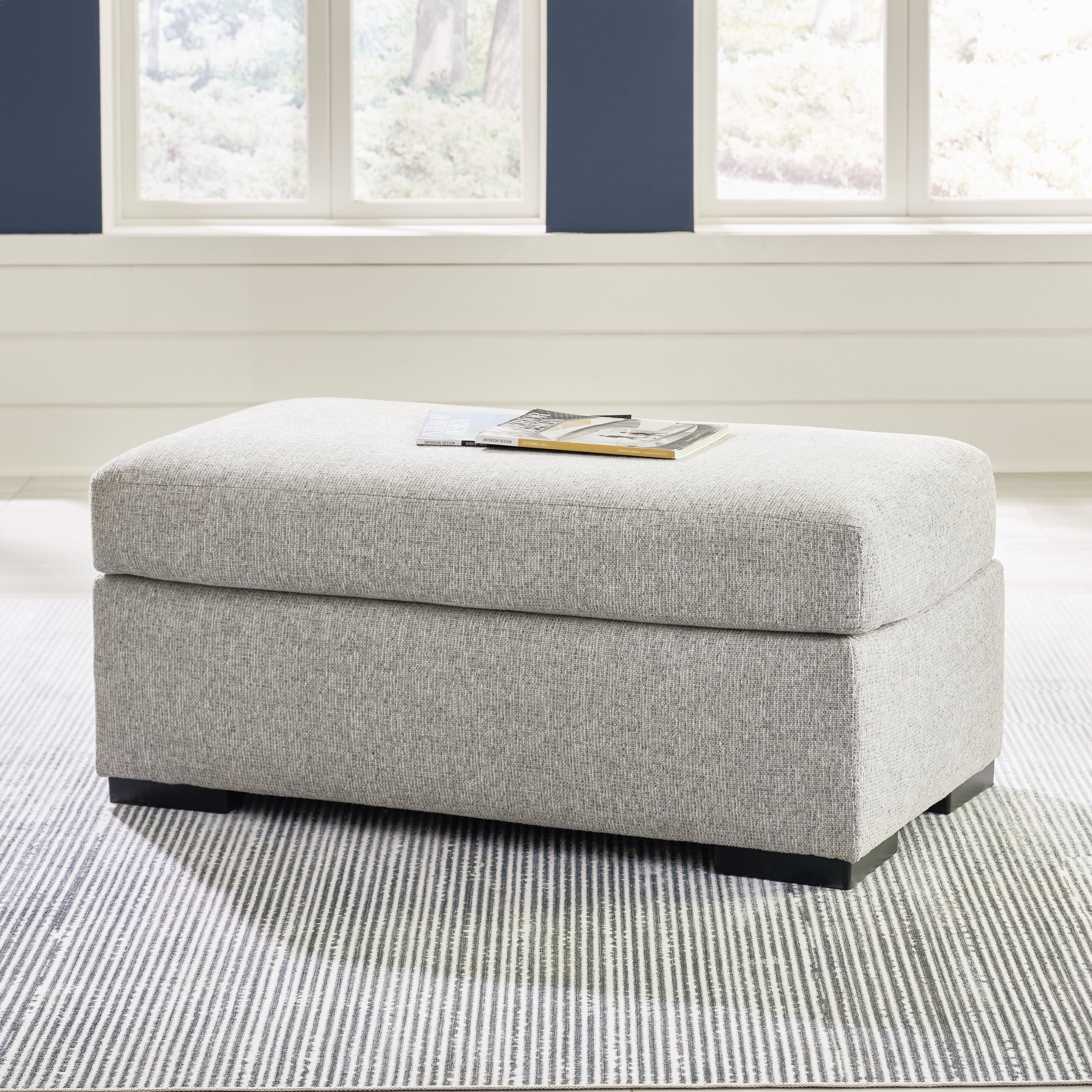 Tampa Furniture Outlet Lutz - Ashley Furniture - Evansley Living Room - Ottoman / Pewter - 5450314