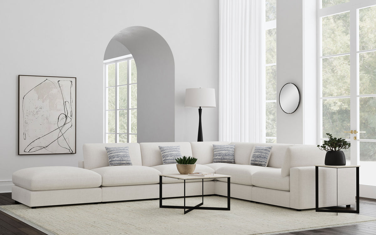 Tampa Furniture Outlet - Coaster - Serene 6-piece Upholstered Modular Sectional Sofa Beige - 551321-SET
