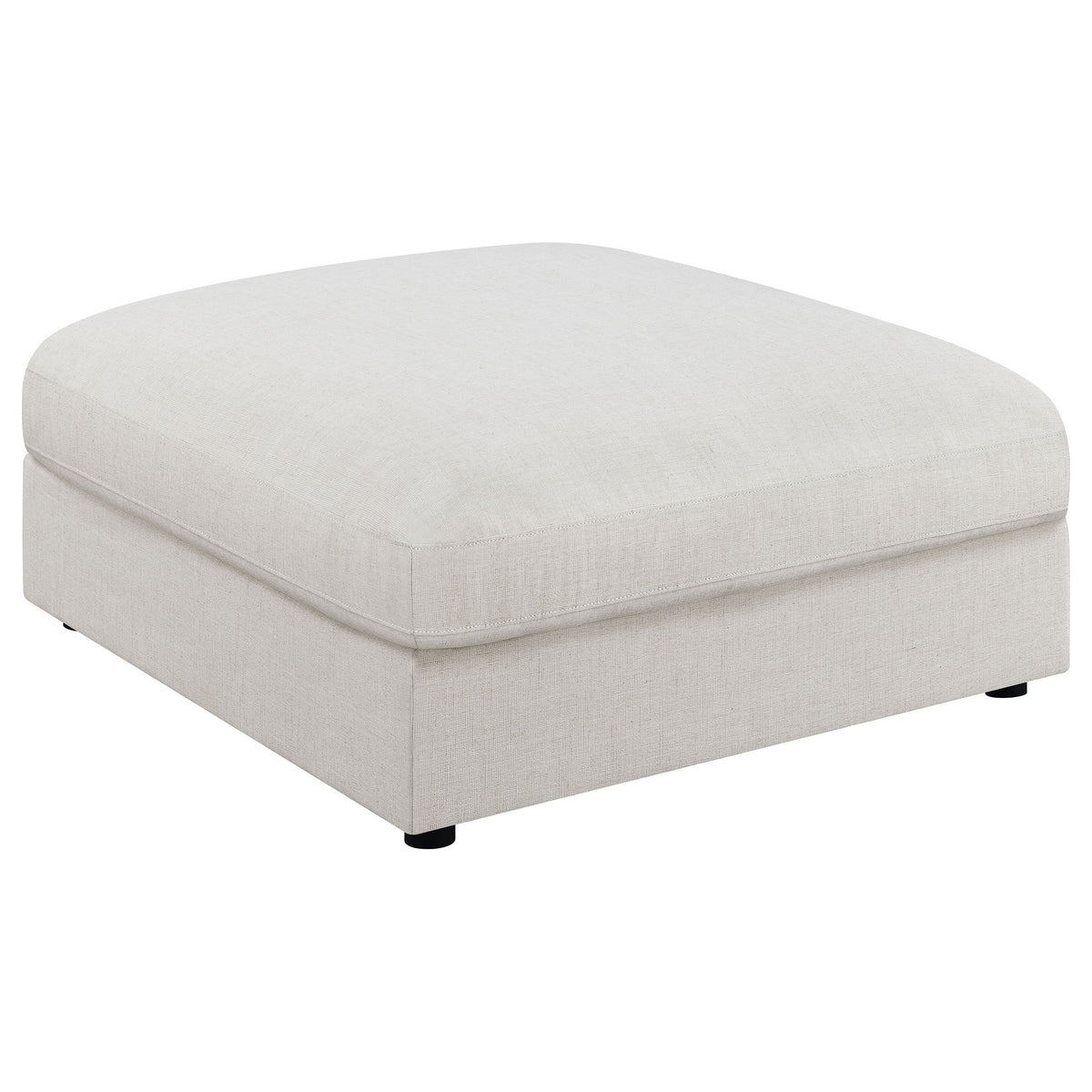 Tampa Furniture Outlet - Coaster - Serene Square Upholstered Ottoman Beige - 551323