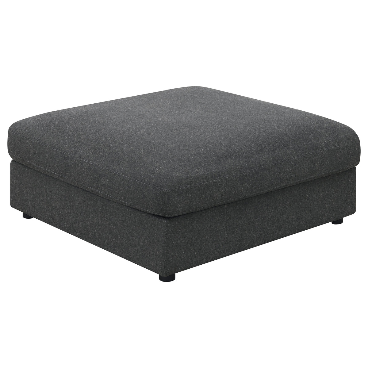 Tampa Furniture Outlet - Coaster - Serene Square Upholstered Ottoman Charcoal - 551326