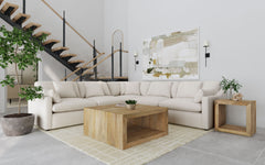 Tampa Furniture Outlet - Coaster - Hobson 5-piece Upholstered Modular Sectional Sofa Ivory - 551451-SETA