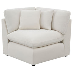 Tampa Furniture Outlet - Coaster - Hobson Upholstered Corner Ivory - 551452