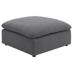 Tampa Furniture Outlet - Coaster - Hobson Square Upholstered Ottoman Charcoal - 551457