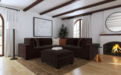 Tampa Furniture Outlet - Coaster - Lakeview 6-piece Upholstered Modular Sectional Chocolate - 551464-SETA