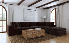 Tampa Furniture Outlet - Coaster - Lakeview 6-piece Upholstered Modular Sectional Chocolate - 551464-SET