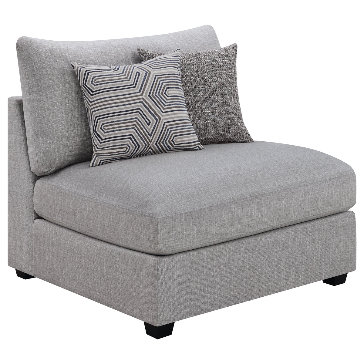 Tampa Furniture Outlet - Coaster - Cambria Upholstered Armless Chair Grey - 551511