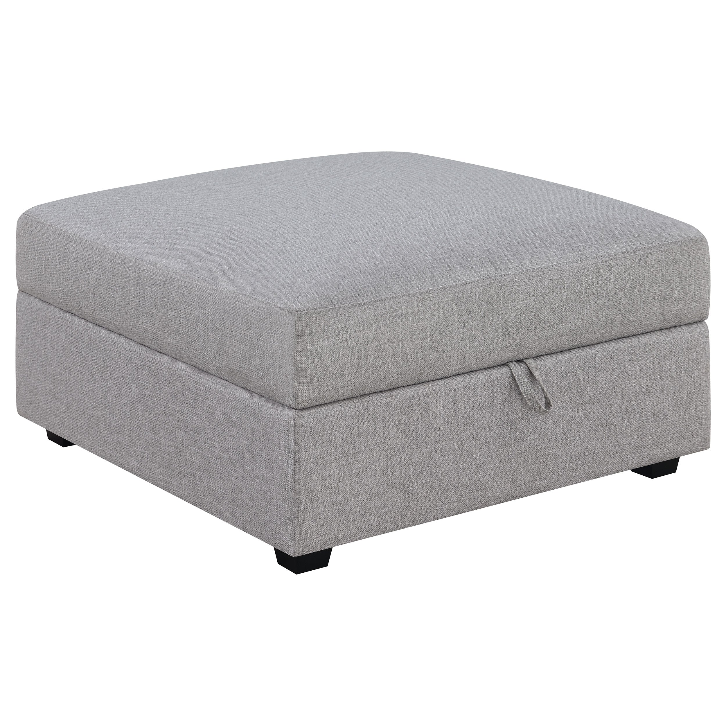 Tampa Furniture Outlet - Coaster - Cambria Square Upholstered Storage Ottoman Grey - 551513