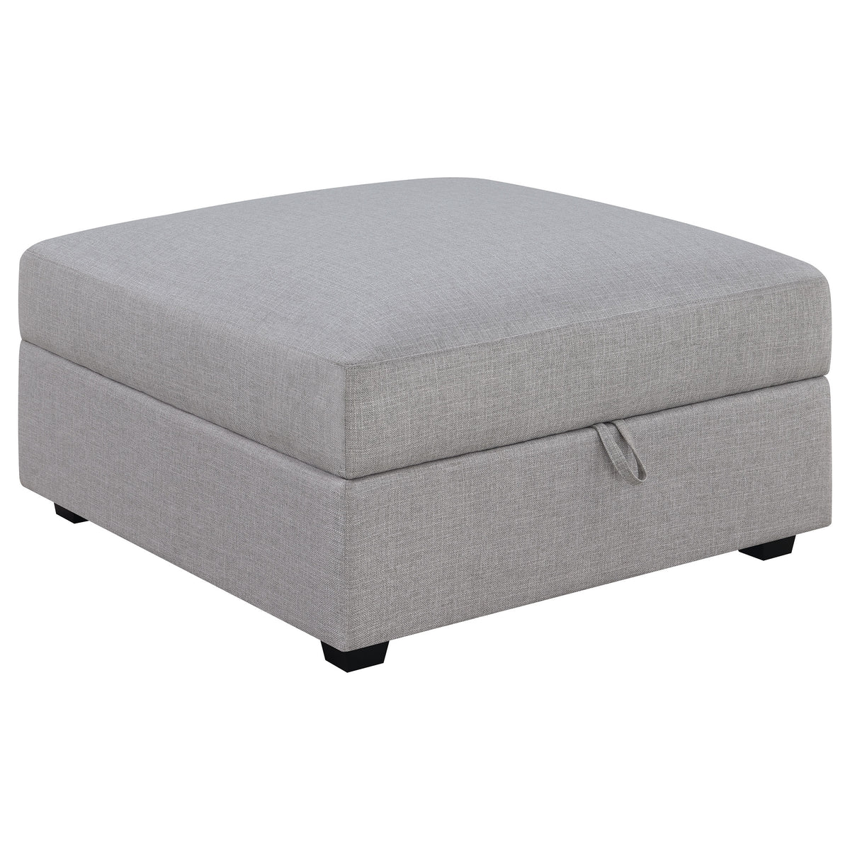 Tampa Furniture Outlet - Coaster - Cambria Square Upholstered Storage Ottoman Grey - 551513