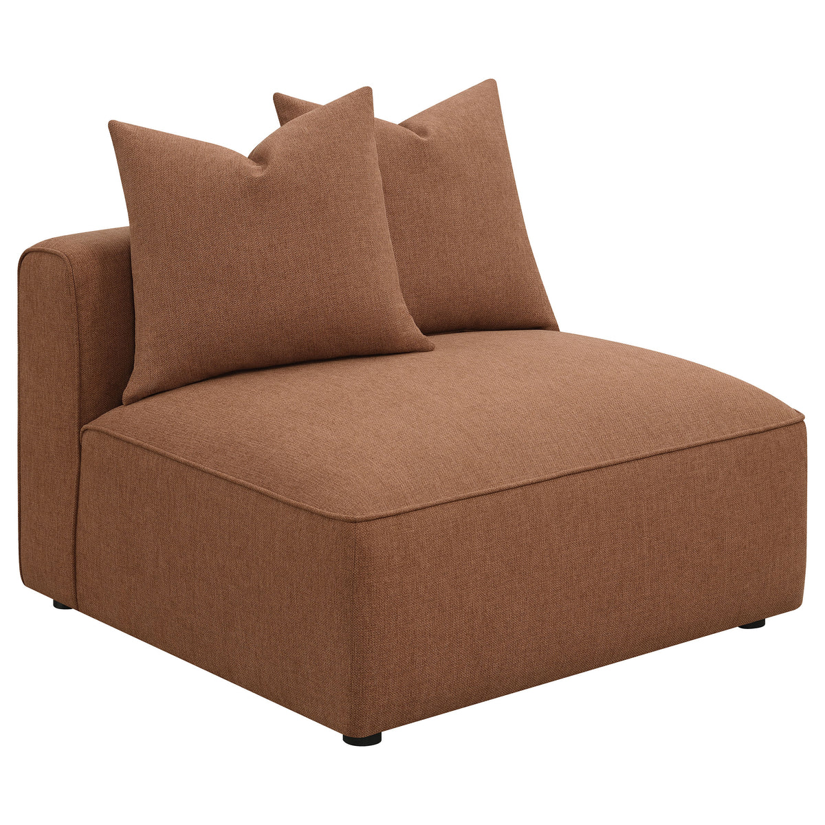 Tampa Furniture Outlet - Coaster - Jennifer Upholstered Armless Chair Terracotta - 551591