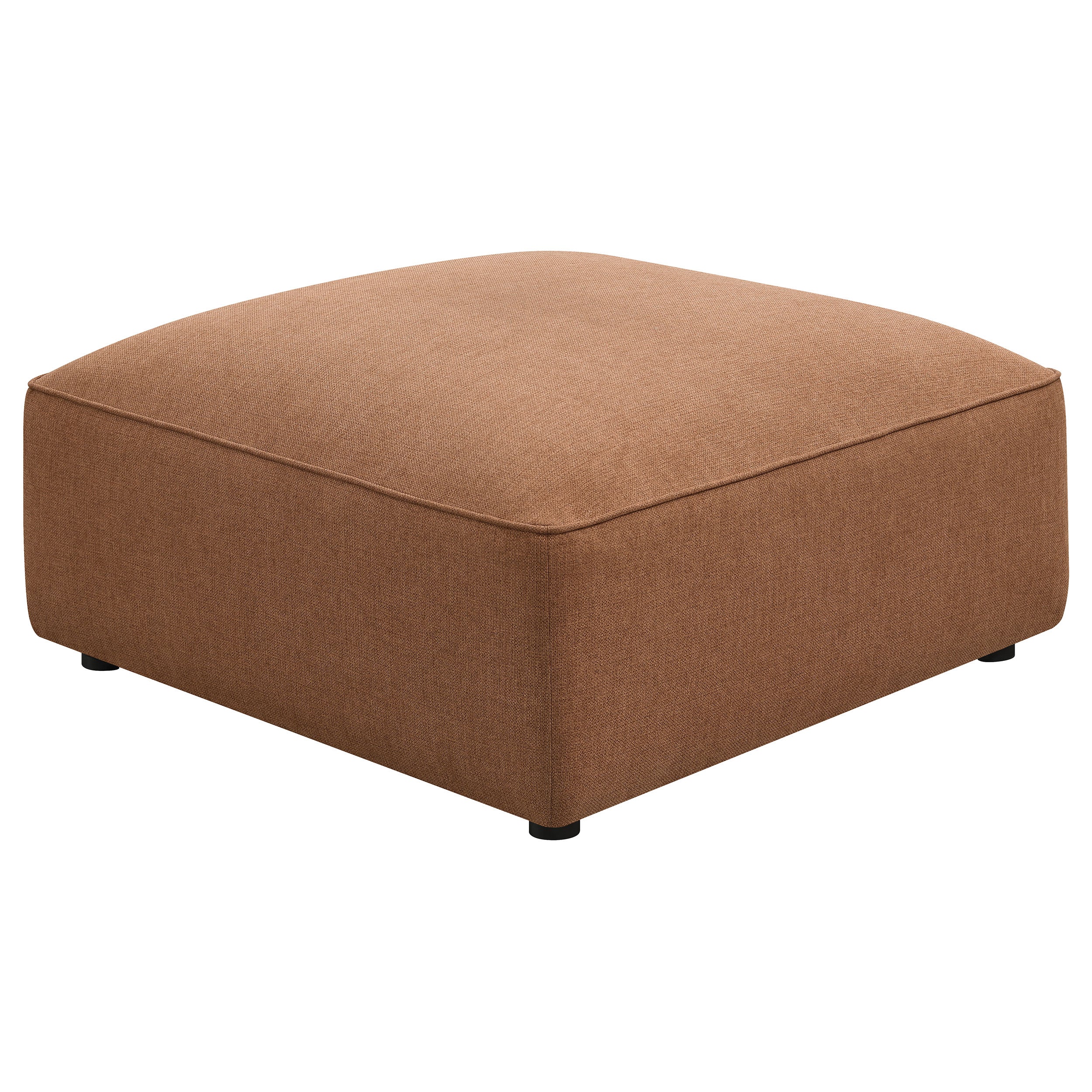 Tampa Furniture Outlet - Coaster - Jennifer Square Upholstered Ottoman Terracotta - 551593