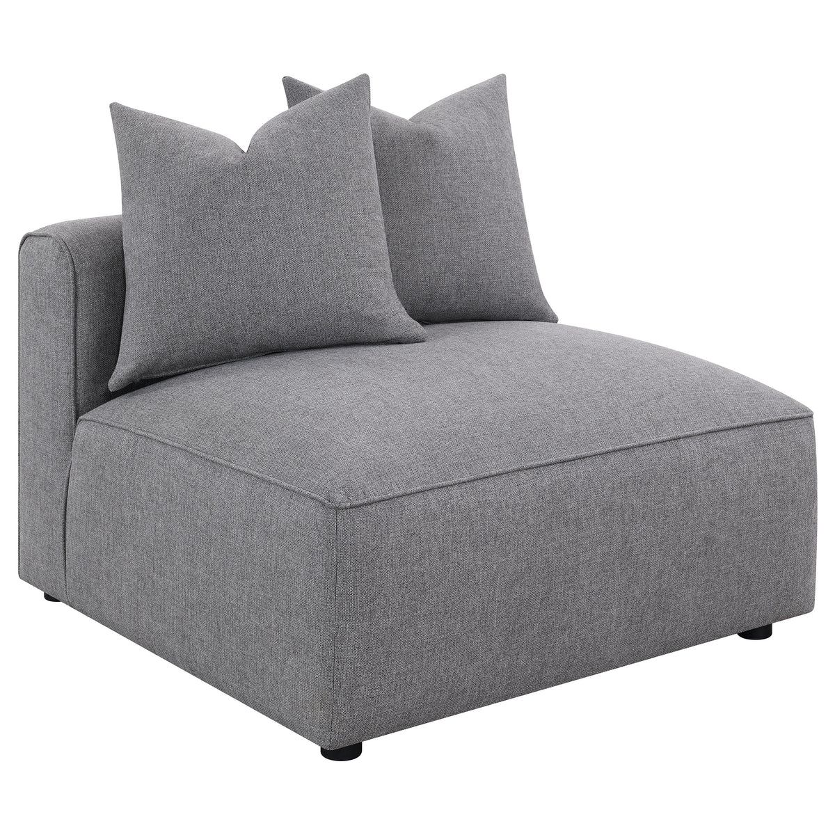 Tampa Furniture Outlet - Coaster - Jennifer Upholstered Armless Chair Grey - 551594
