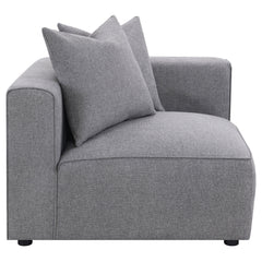 Tampa Furniture Outlet - Coaster - Jennifer Upholstered Corner Chair Grey - 551595