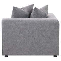 Jennifer Upholstered Corner Chair Grey