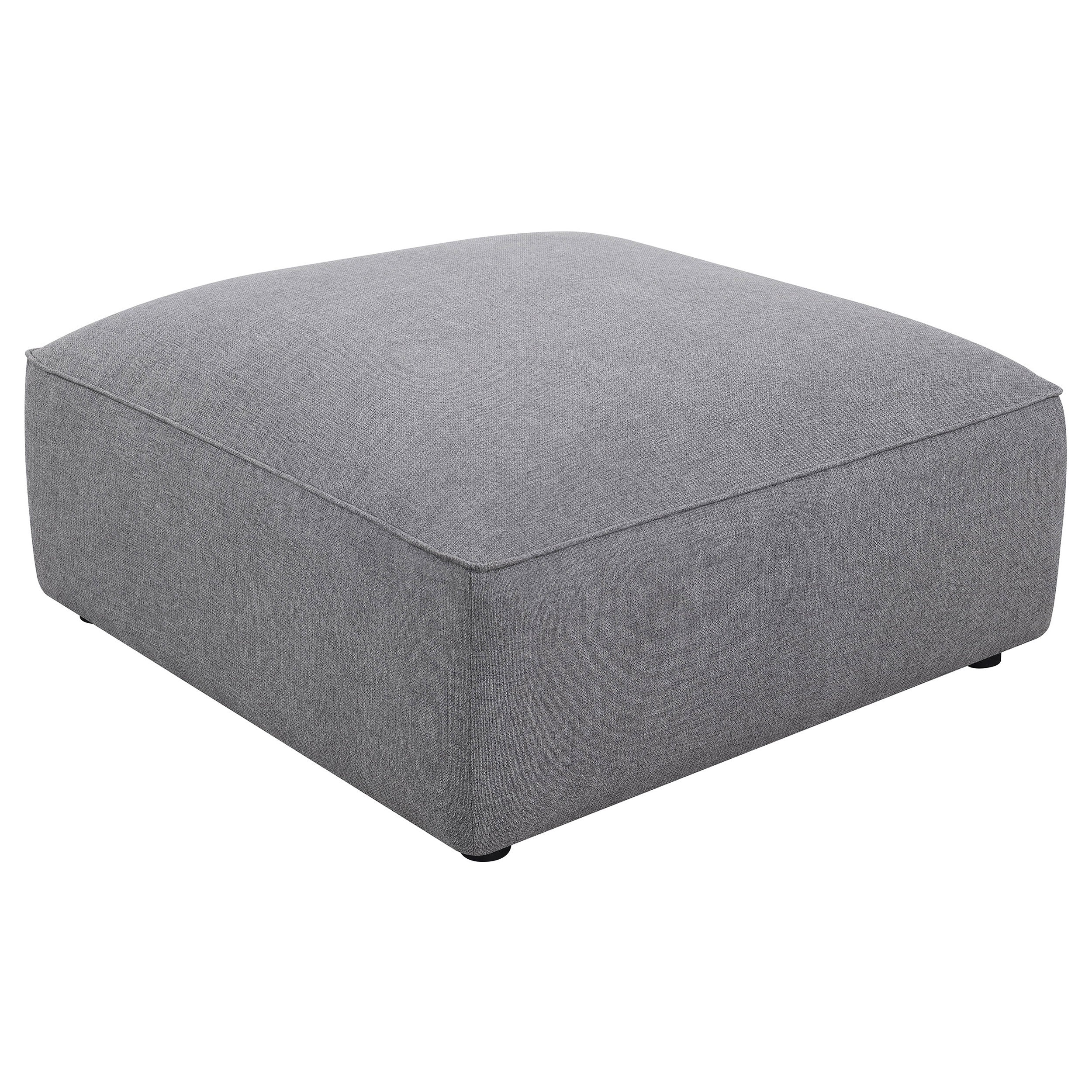 Tampa Furniture Outlet - Coaster - Jennifer Square Upholstered Ottoman Grey - 551596