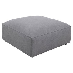 Tampa Furniture Outlet - Coaster - Jennifer Square Upholstered Ottoman Grey - 551596