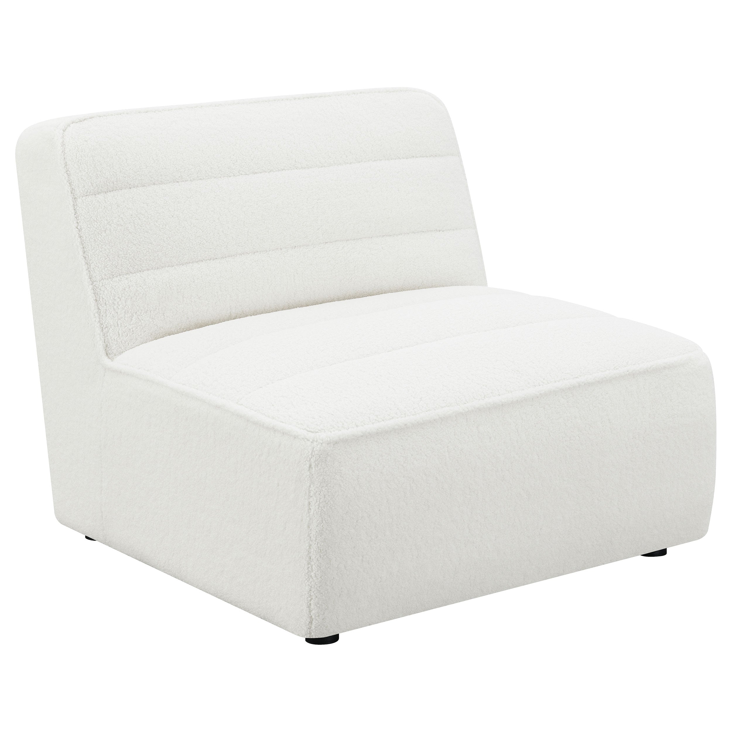 Tampa Furniture Outlet - Coaster - Sunny Upholstered Armless Chair Natural - 551621