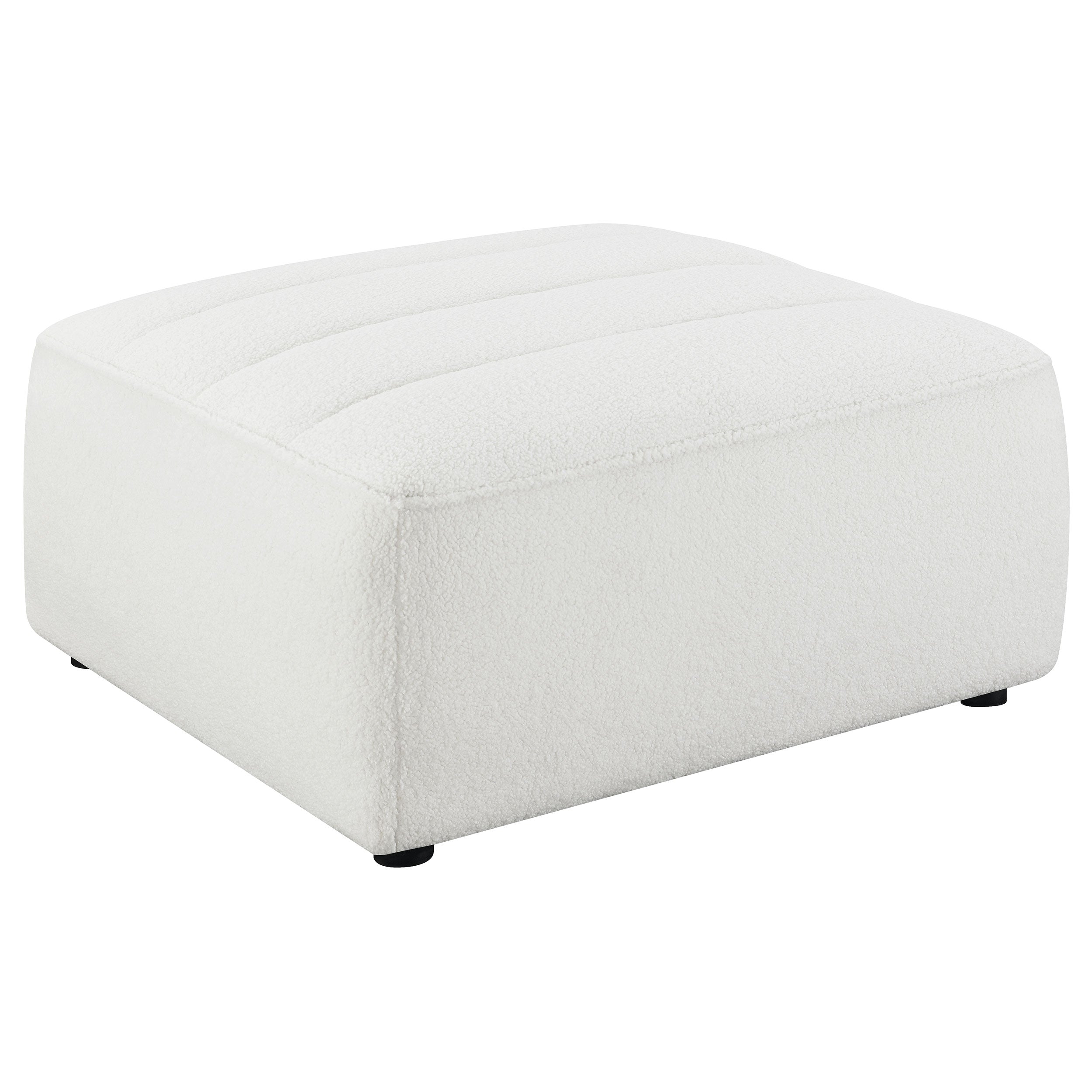 Tampa Furniture Outlet - Coaster - Sunny Square Upholstered Ottoman Natural - 551623