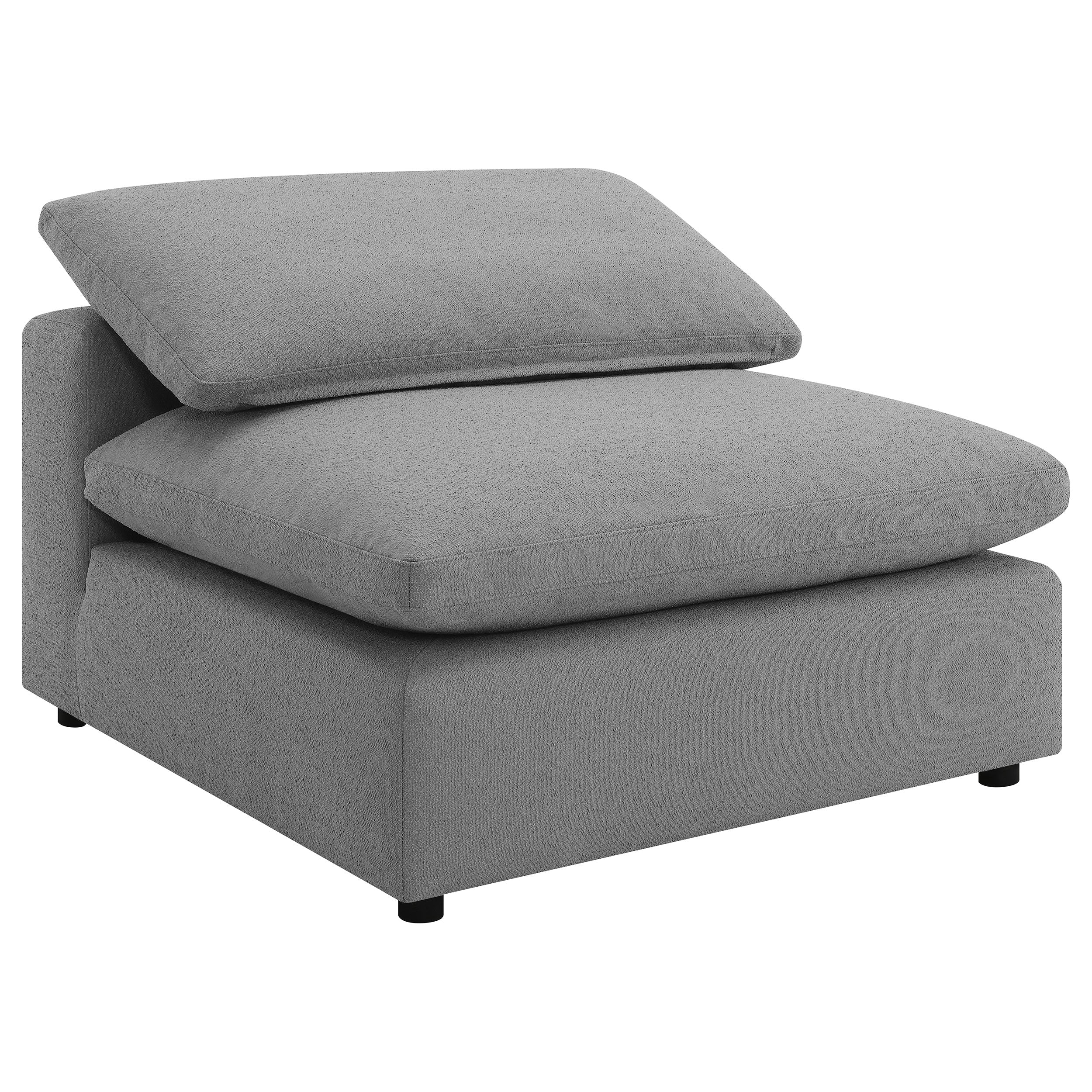 Tampa Furniture Outlet - Coaster - Raleigh Boucle Upholstered Armless Chair Grey - 551754