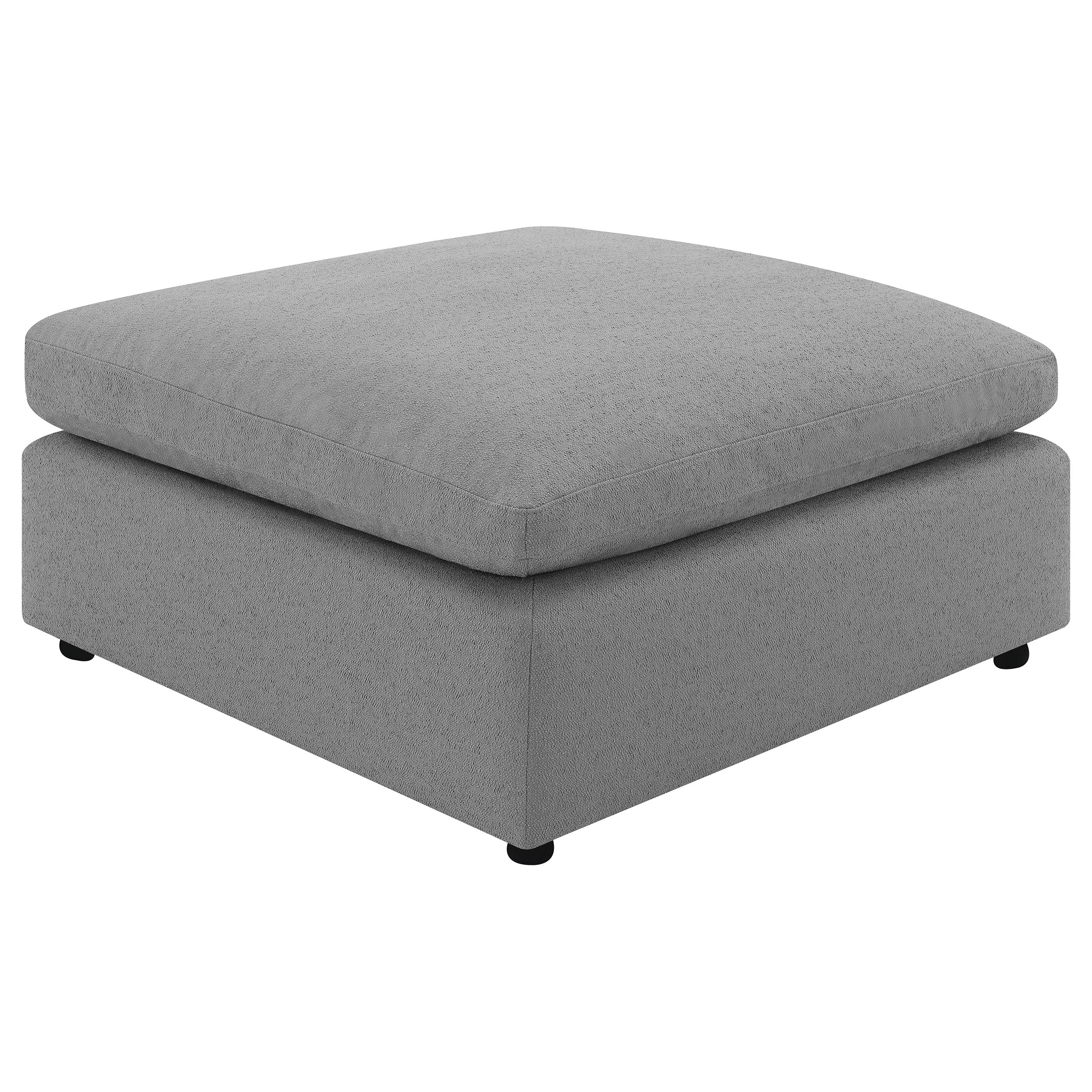 Tampa Furniture Outlet - Coaster - Raleigh Boucle Upholstered Ottoman Grey - 551756
