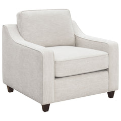 Tampa Furniture Outlet - Coaster - Christine Upholstered Sloped Arm Accent Chair Beige - 552063