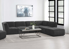 Tampa Furniture Outlet - Coaster - Sunny 6-piece Upholstered Modular Sectional Sofa Charcoal - 552081-SET