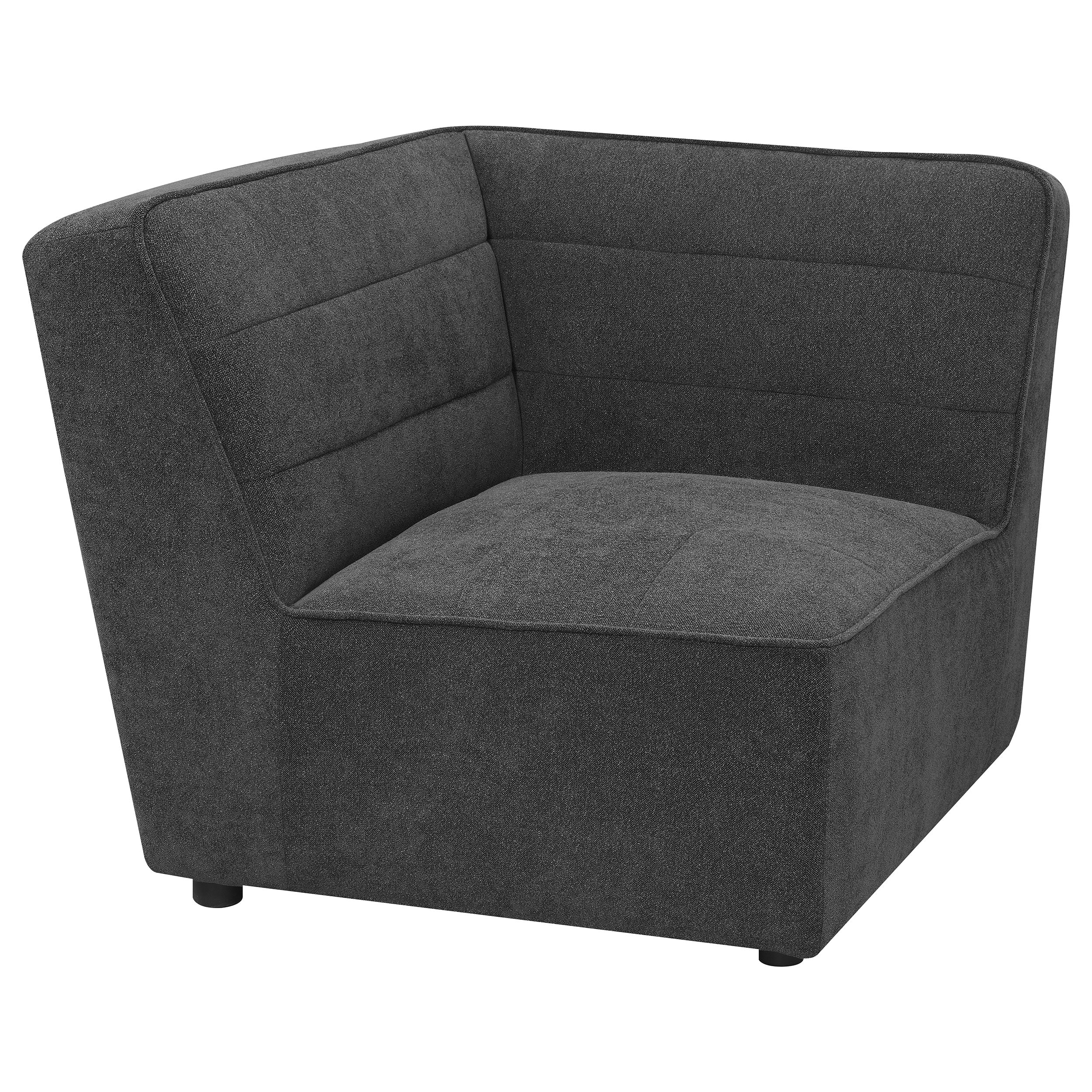 Tampa Furniture Outlet - Coaster - Sunny Upholstered Corner Chair Dark Charcoal - 552082