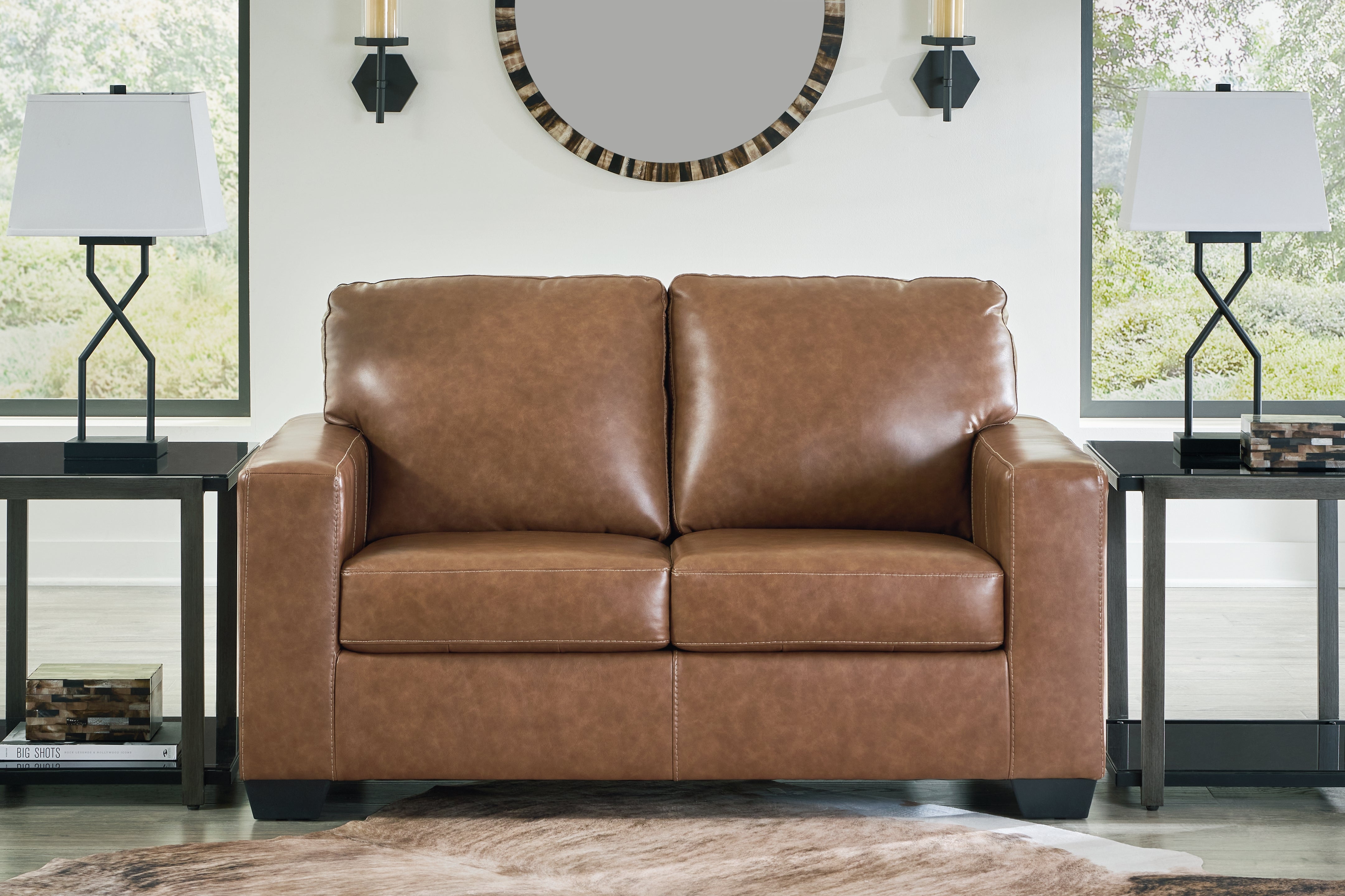 Tampa Furniture Outlet Lutz - Ashley Furniture - Bolsena Living Room - Loveseat / Caramel - 5560335