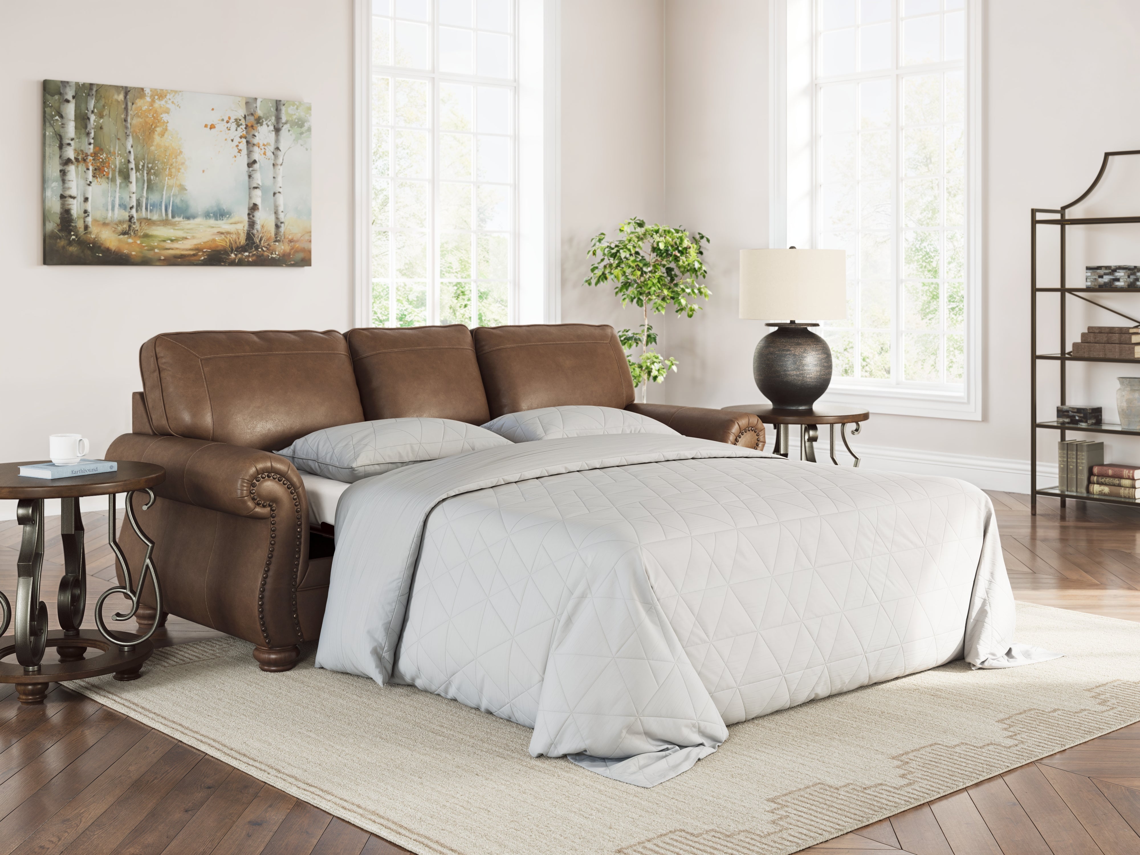 Tampa Furniture Outlet Lutz - Ashley Furniture - Chasemore Living Room - Queen Sofa Sleeper / Earth - PC5590239