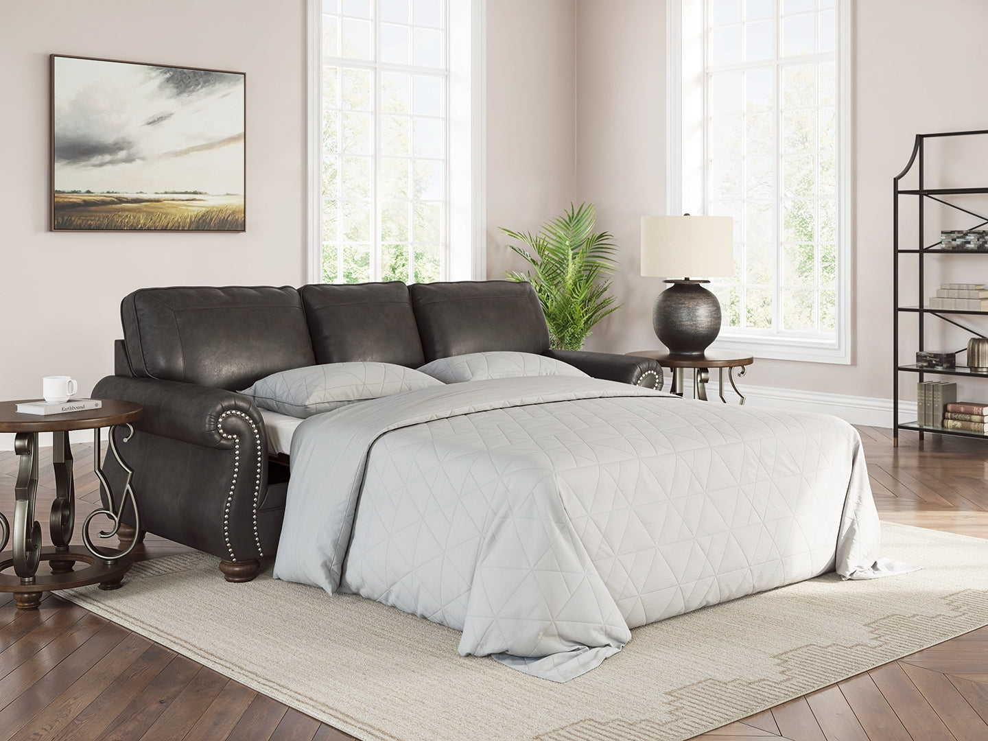 Tampa Furniture Outlet Lutz - Ashley Furniture - Chasemore Living Room - Queen Sofa Sleeper / Granite - PC5590339