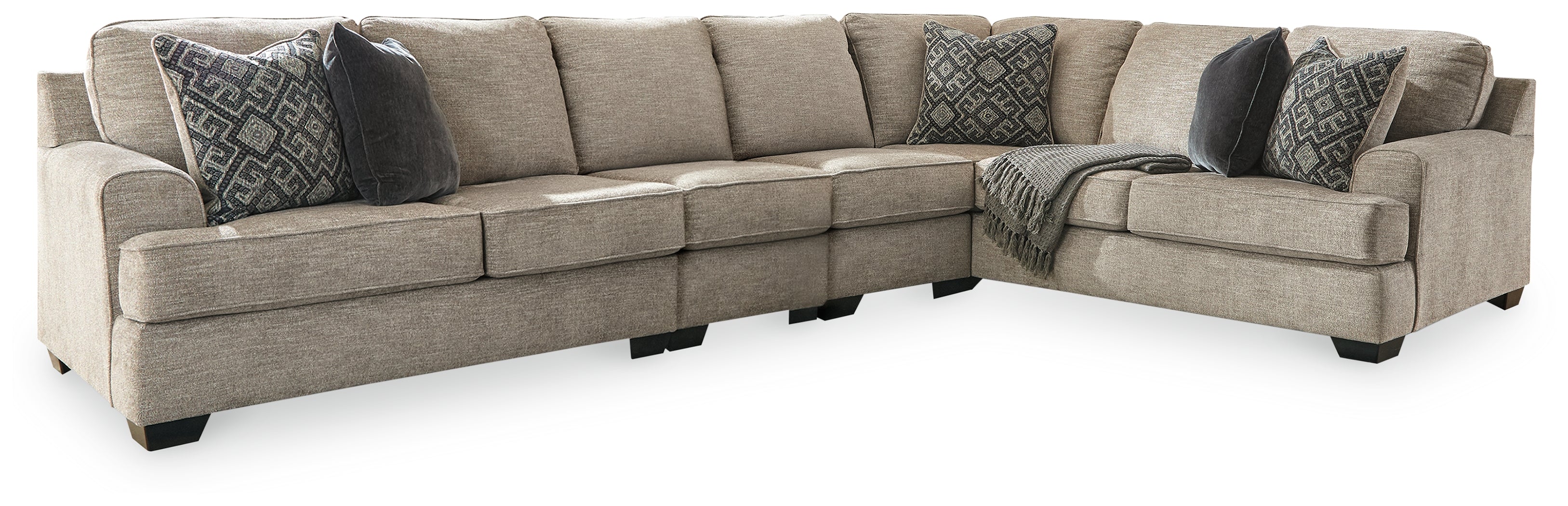 Tampa Furniture Outlet Lutz - Ashley Furniture - Bovarian Sectional - RAF 4-Piece Sectional / Stone - 56103S5