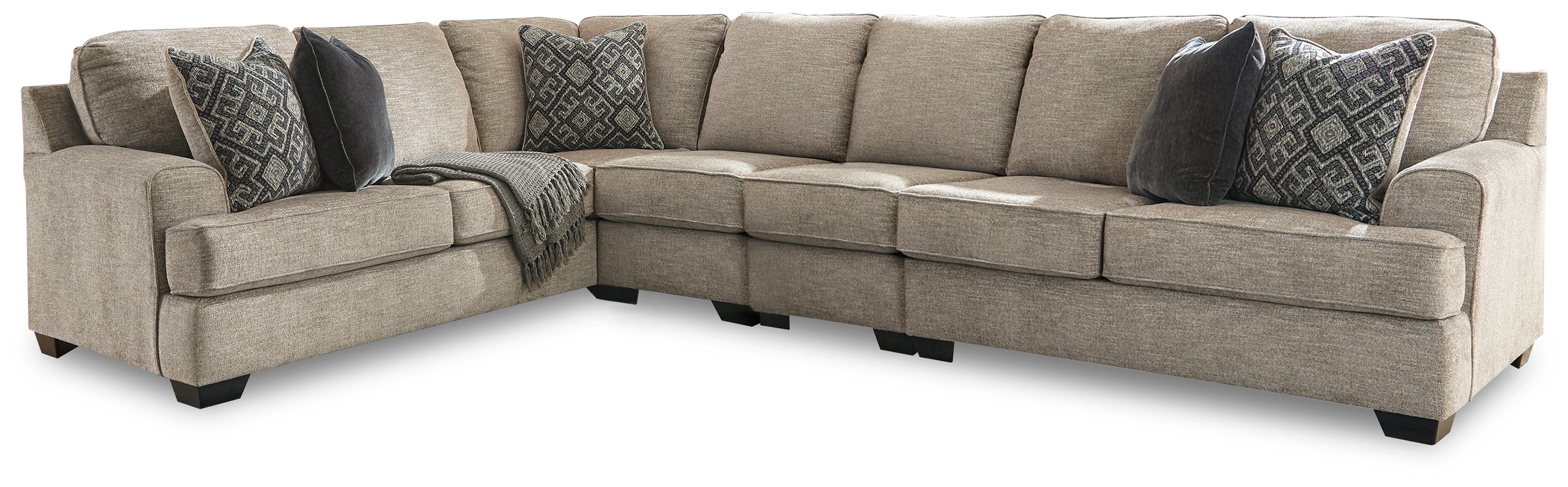 Tampa Furniture Outlet Lutz - Ashley Furniture - Bovarian Sectional - LAF 4-Piece Sectional / Stone - 56103S6