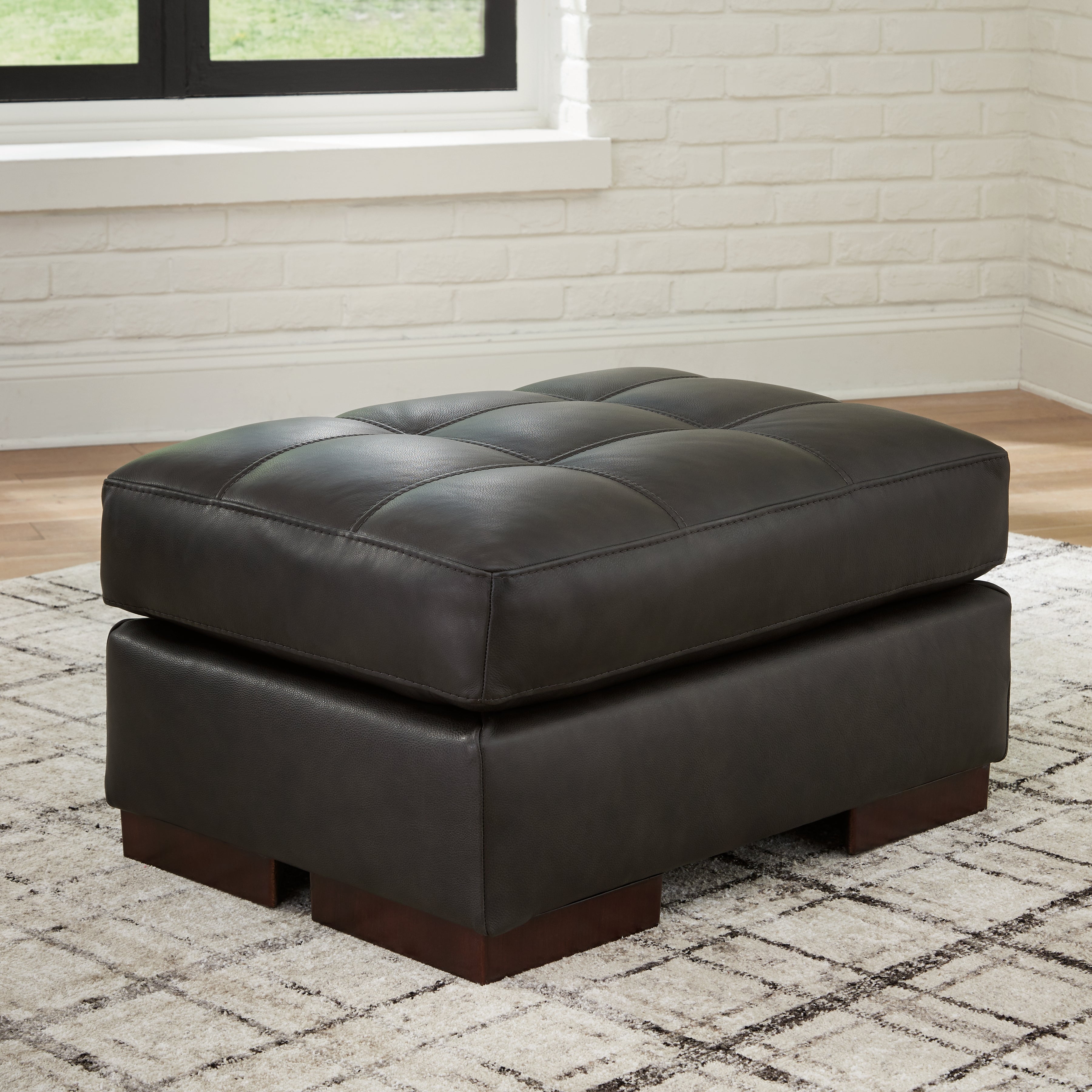 Tampa Furniture Outlet Lutz - Ashley Furniture - Luigi Living Room - Ottoman / Thunder - 5650614