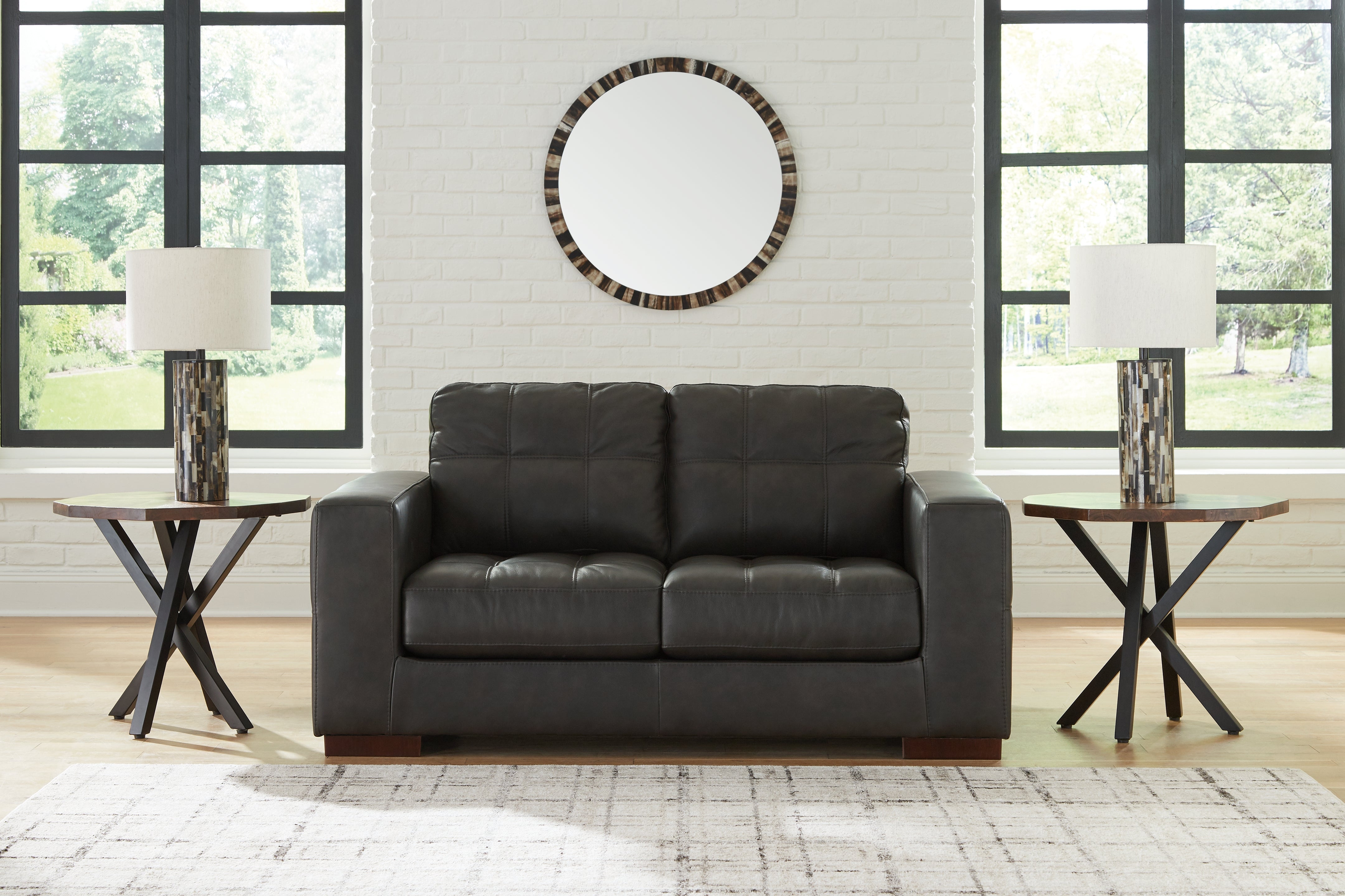 Tampa Furniture Outlet Lutz - Ashley Furniture - Luigi Living Room - Loveseat / Thunder - 5650635