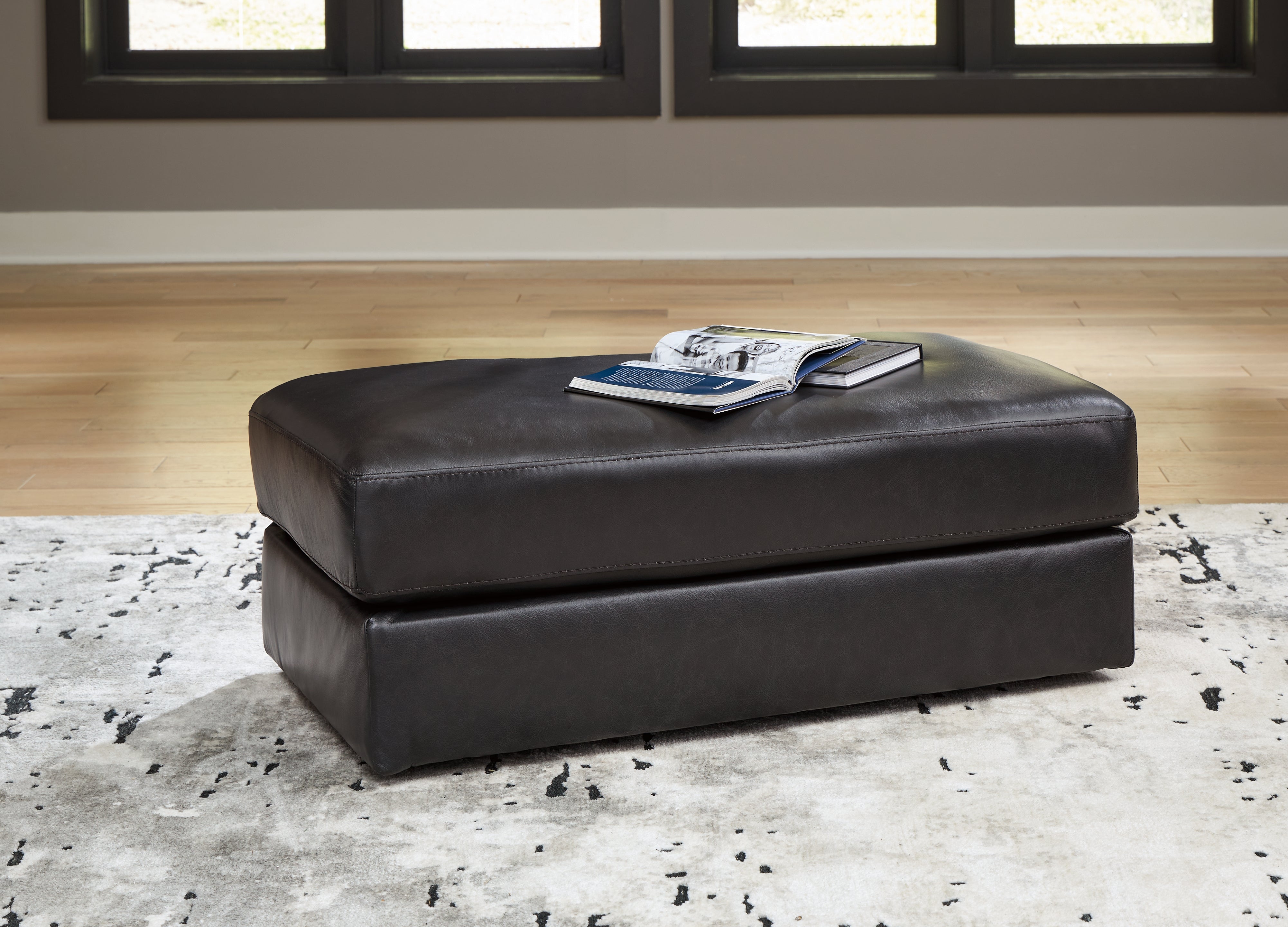 Tampa Furniture Outlet Lutz - Ashley Furniture - Amiata Living Room - Ottoman / Onyx - 5740514