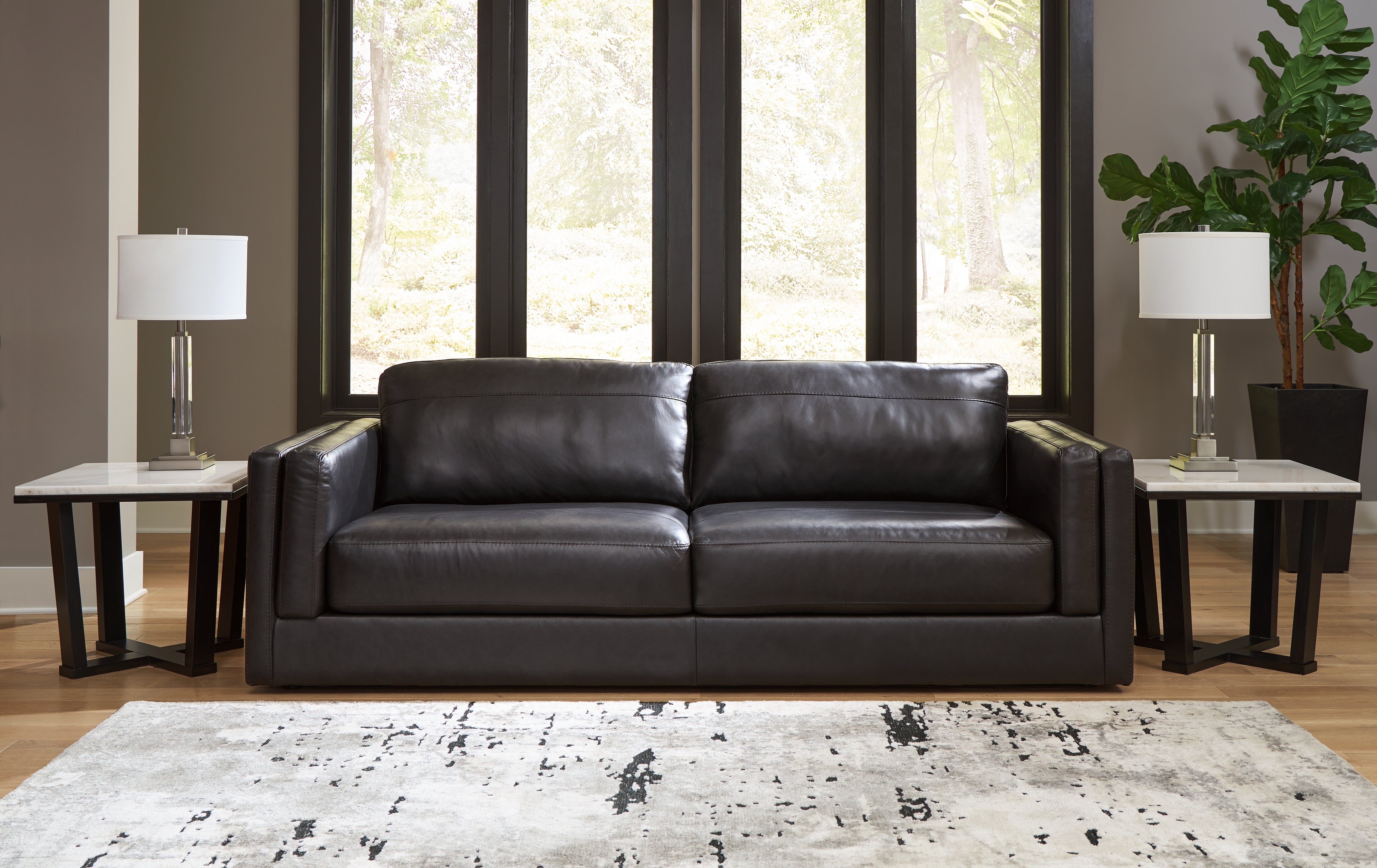 Tampa Furniture Outlet Lutz - Ashley Furniture - Amiata Living Room - Sofa / Onyx - 5740538