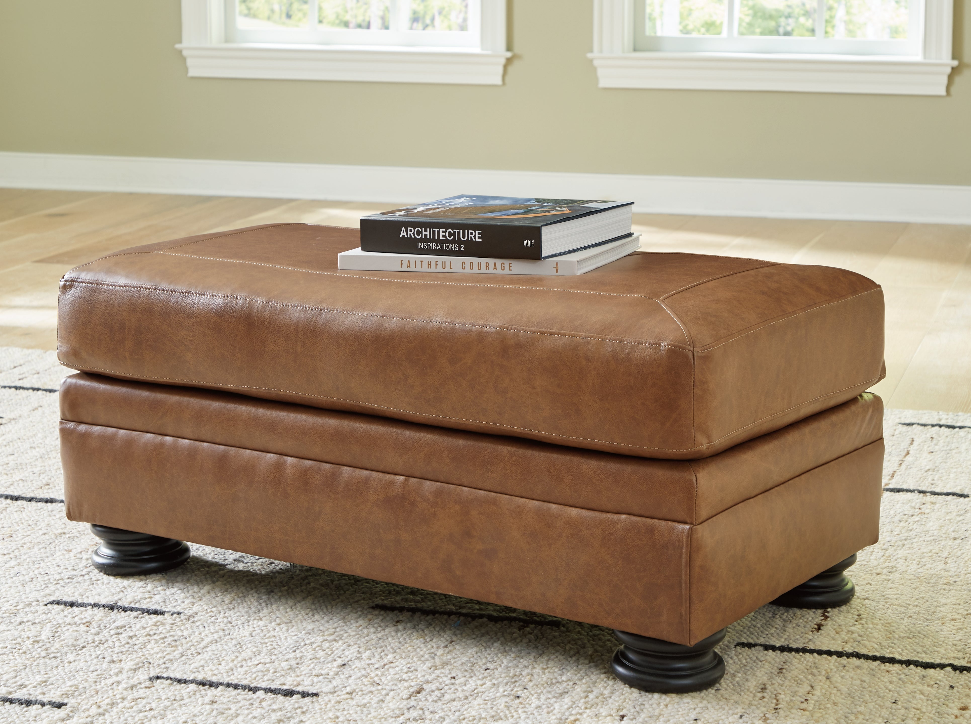 Tampa Furniture Outlet Lutz - Ashley Furniture - Carianna Living Room - Ottoman / Caramel - 5760414