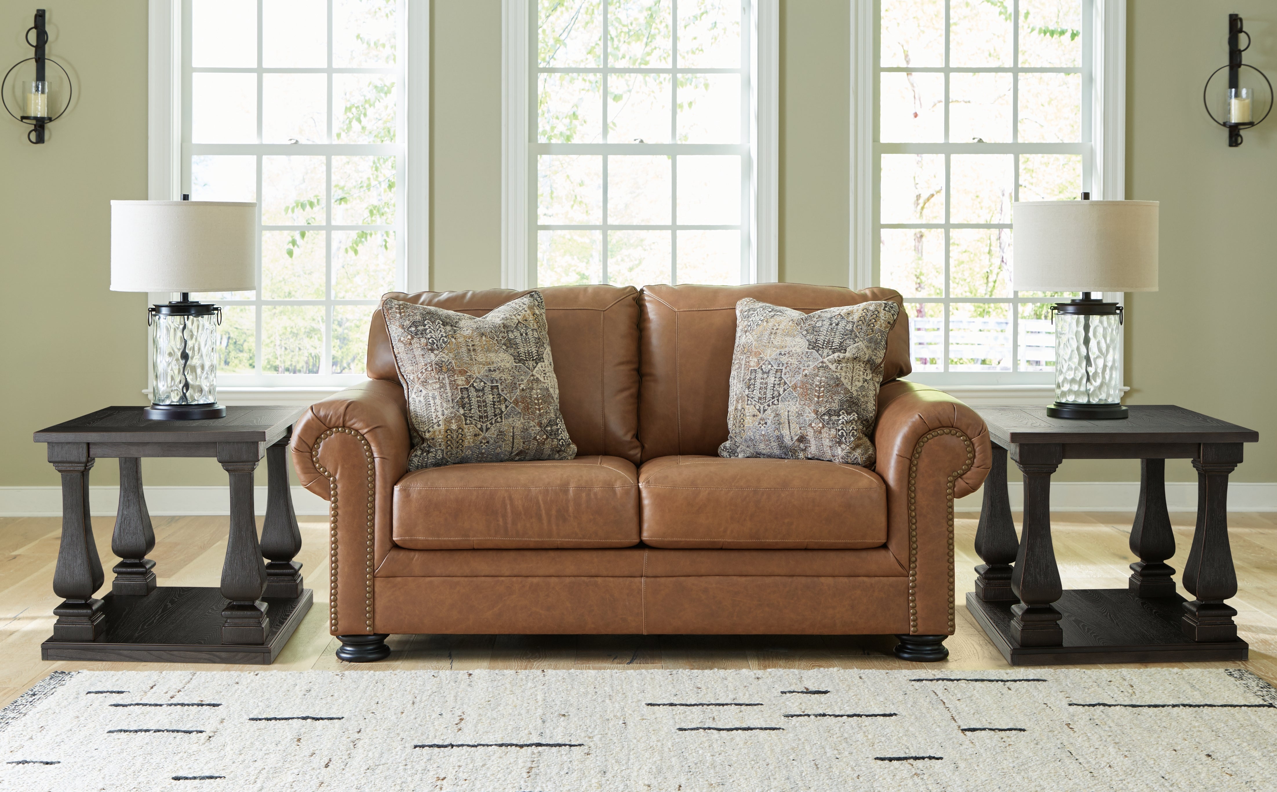 Tampa Furniture Outlet Lutz - Ashley Furniture - Carianna Living Room - Loveseat / Caramel - 5760435