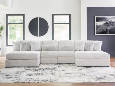 Tampa Furniture Outlet Lutz - Ashley Furniture - Cuddle Plush Sectional - 4-Piece Sectional with Chaise / Arctic - PC59106S4