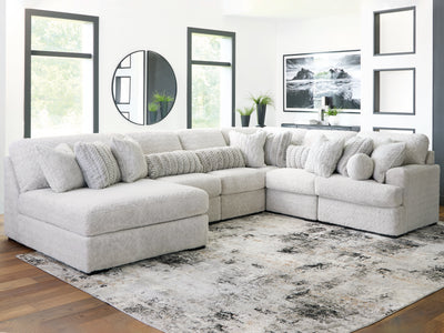 Tampa Furniture Outlet Lutz - Ashley Furniture - Cuddle Plush Sectional - 6-Piece Sectional with Chaise / Arctic - PC59106S8