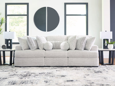 Tampa Furniture Outlet Lutz - Ashley Furniture - Cuddle Plush Sectional - RAF 3-Piece Sectional / Arctic - PC59106S5
