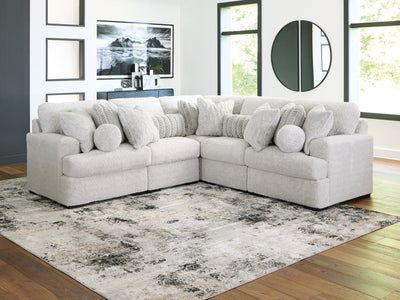 Tampa Furniture Outlet Lutz - Ashley Furniture - Cuddle Plush Sectional - RAF 5-Piece Sectional / Arctic - PC59106S2