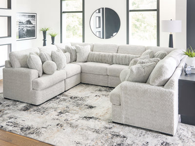 Tampa Furniture Outlet Lutz - Ashley Furniture - Cuddle Plush Sectional - RAF 8-Piece Sectional / Arctic - PC59106S6