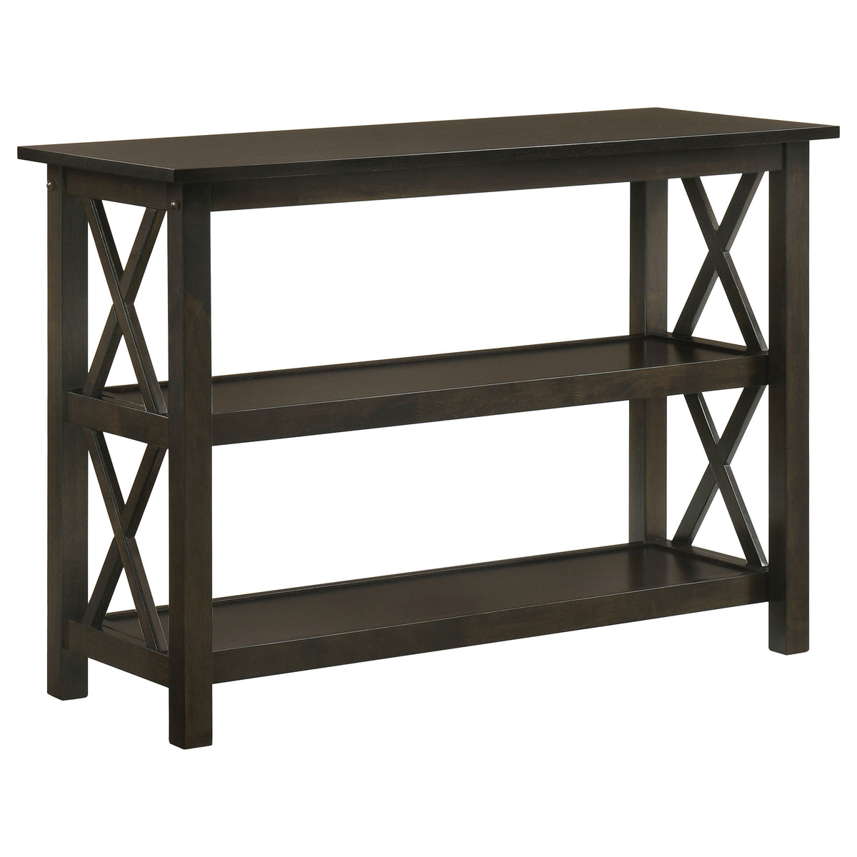 Tampa Furniture Outlet - Coaster - Rachelle 2-shelf Wood Entryway Console Table Deep Merlot - 5910