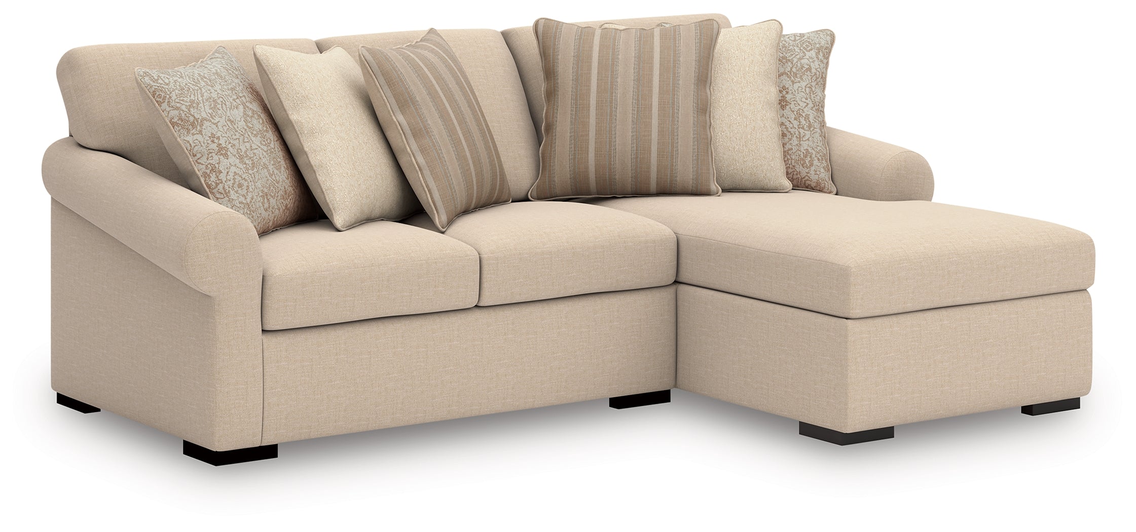 Tampa Furniture Outlet Lutz - Ashley Furniture - LadyMae Sectional - RAF 2-Piece Sectional with Chaise / Twill - 59404S2
