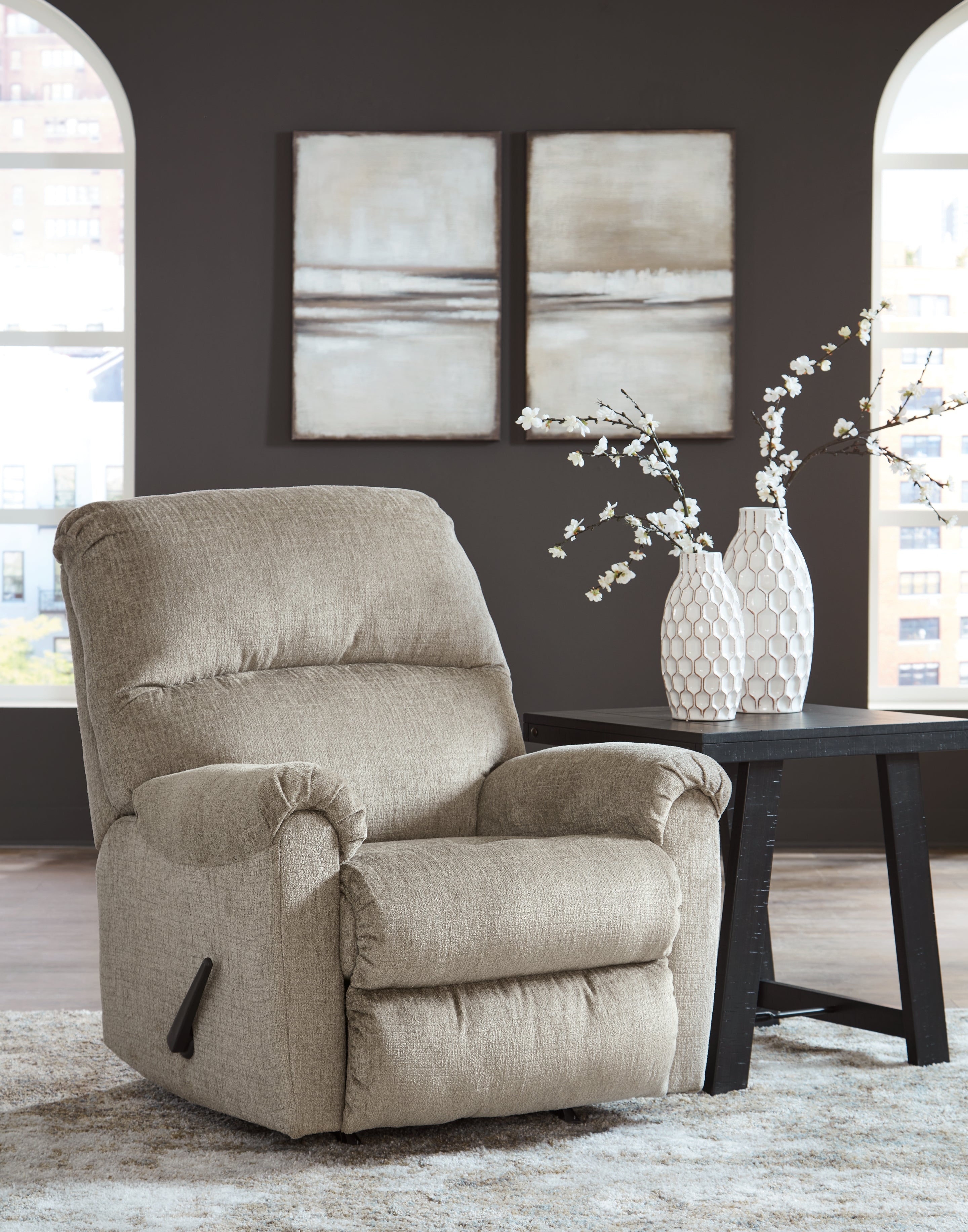 Tampa Furniture Outlet Lutz - Ashley Furniture - Stonemeade Living Room - Rocker Recliner / Taupe - 5950425