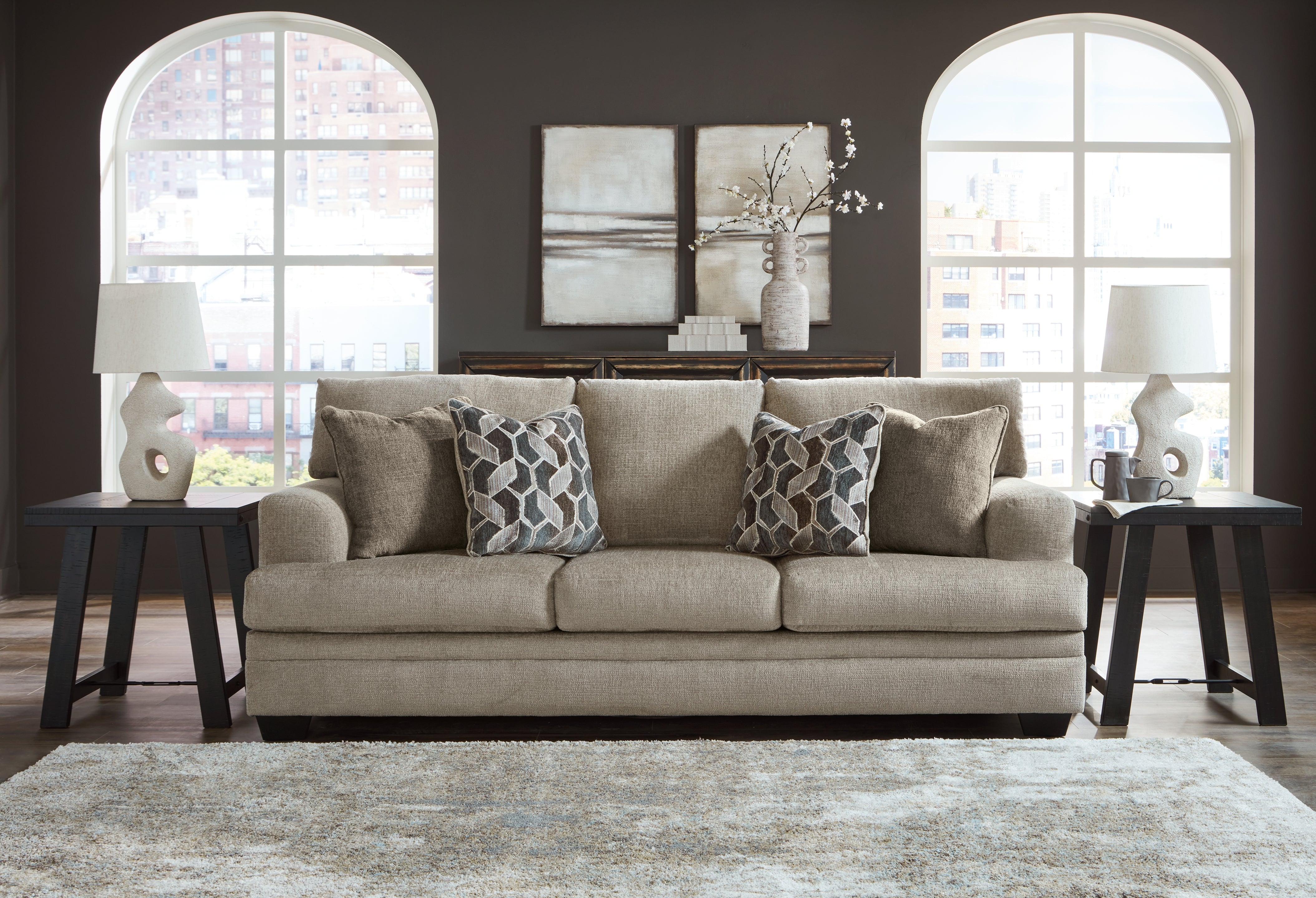 Tampa Furniture Outlet Lutz - Ashley Furniture - Stonemeade Living Room - Sofa / Taupe - 5950438