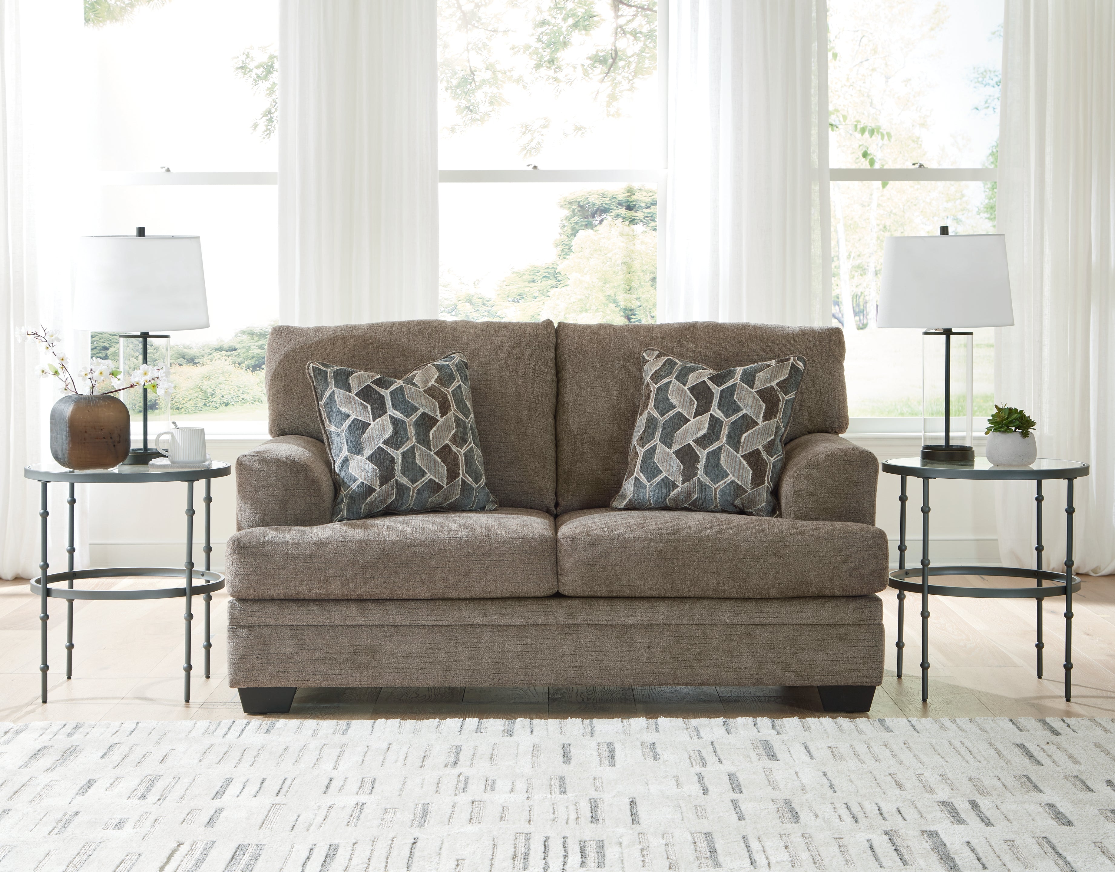 Tampa Furniture Outlet Lutz - Ashley Furniture - Stonemeade Living Room - Loveseat / Nutmeg - 5950535