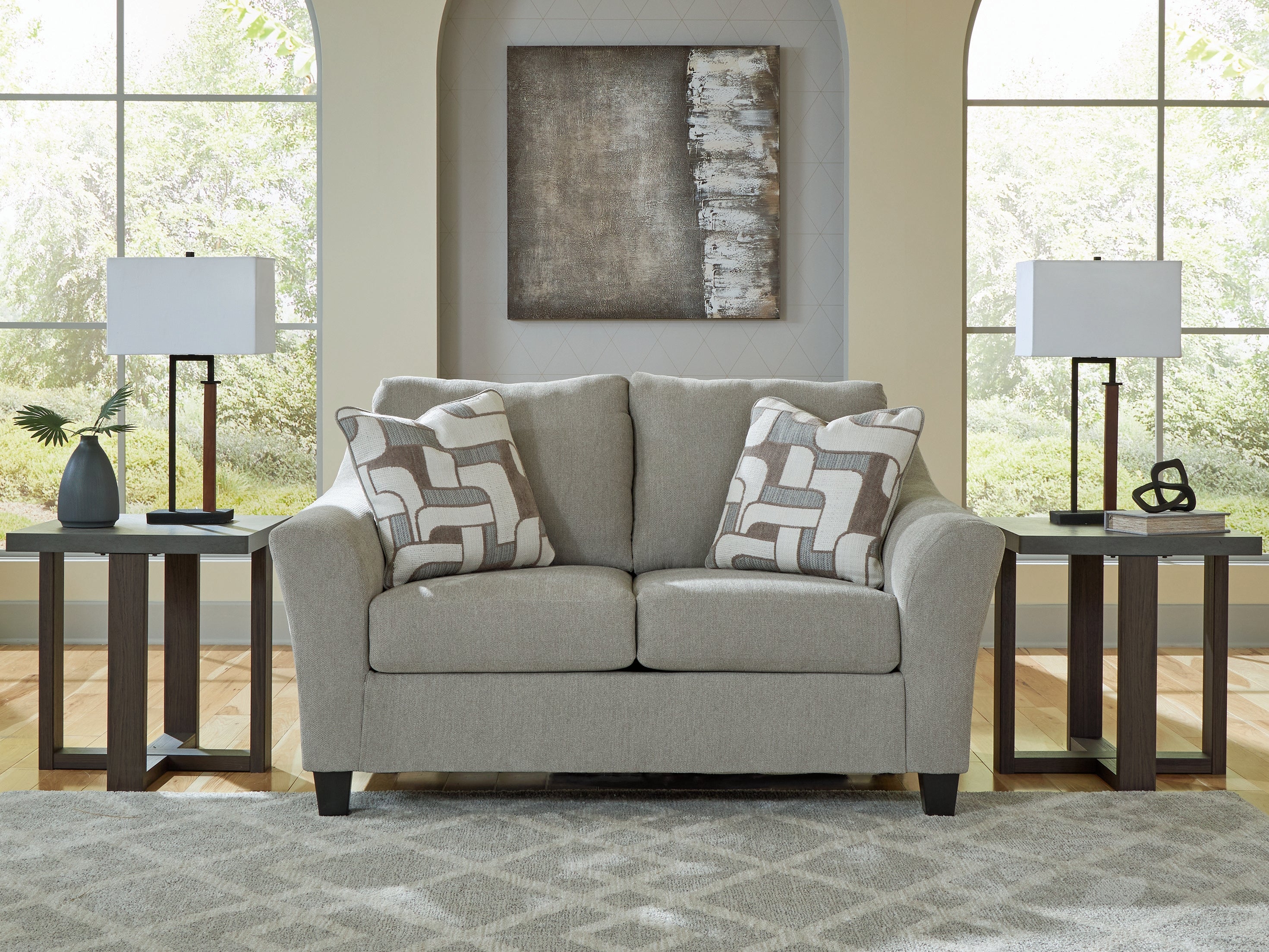 Tampa Furniture Outlet Lutz - Ashley Furniture - Willarae Living Room - Loveseat / Taupe - 5980335